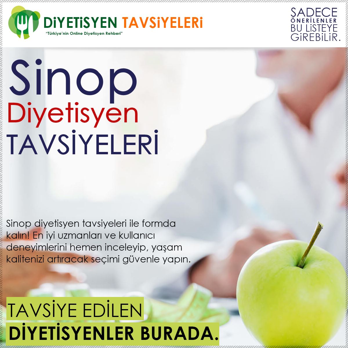 Sinop Diyetisyen Tavsiyeleri