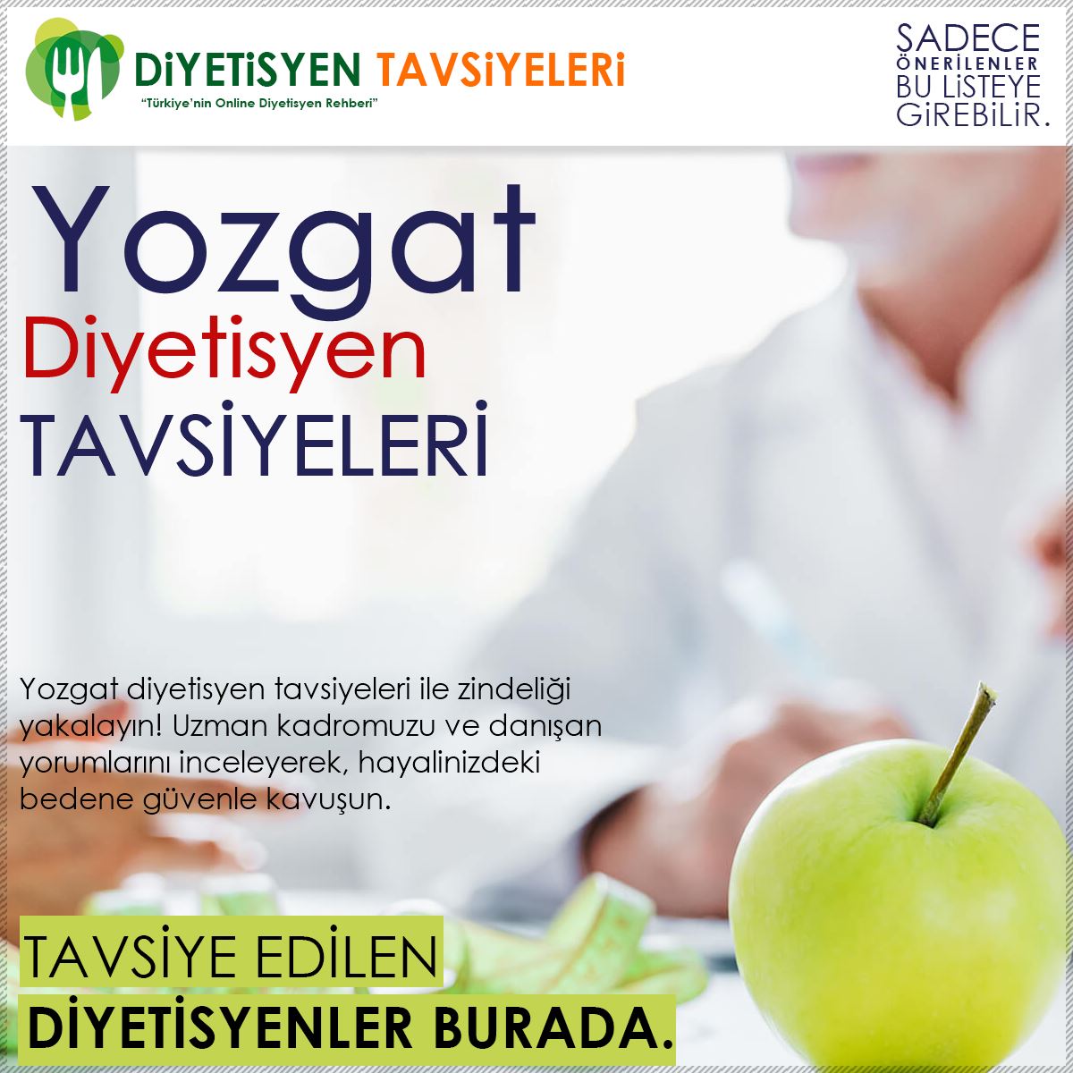 Yozgat Diyetisyen Tavsiyeleri